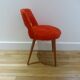 vintage red fur chair