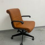 Fauteuil en cuir Cognac Richard Sapper édition Knoll