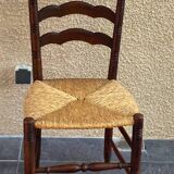 Lot 4 chaises paillees