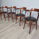 4 vintage bistro armchairs