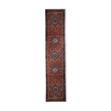 Antique Persian Karaje runner rug, Long Tribal Wool Oriental Rug- 87x405cm