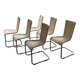 Set of 6 Tecta WK 724 Cantilever Chairs in Metal and Cream Wicker – 1980s