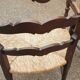 Paire de fauteuils rustiques paillés provençaux