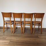 4 camel Thonet bistro chairs