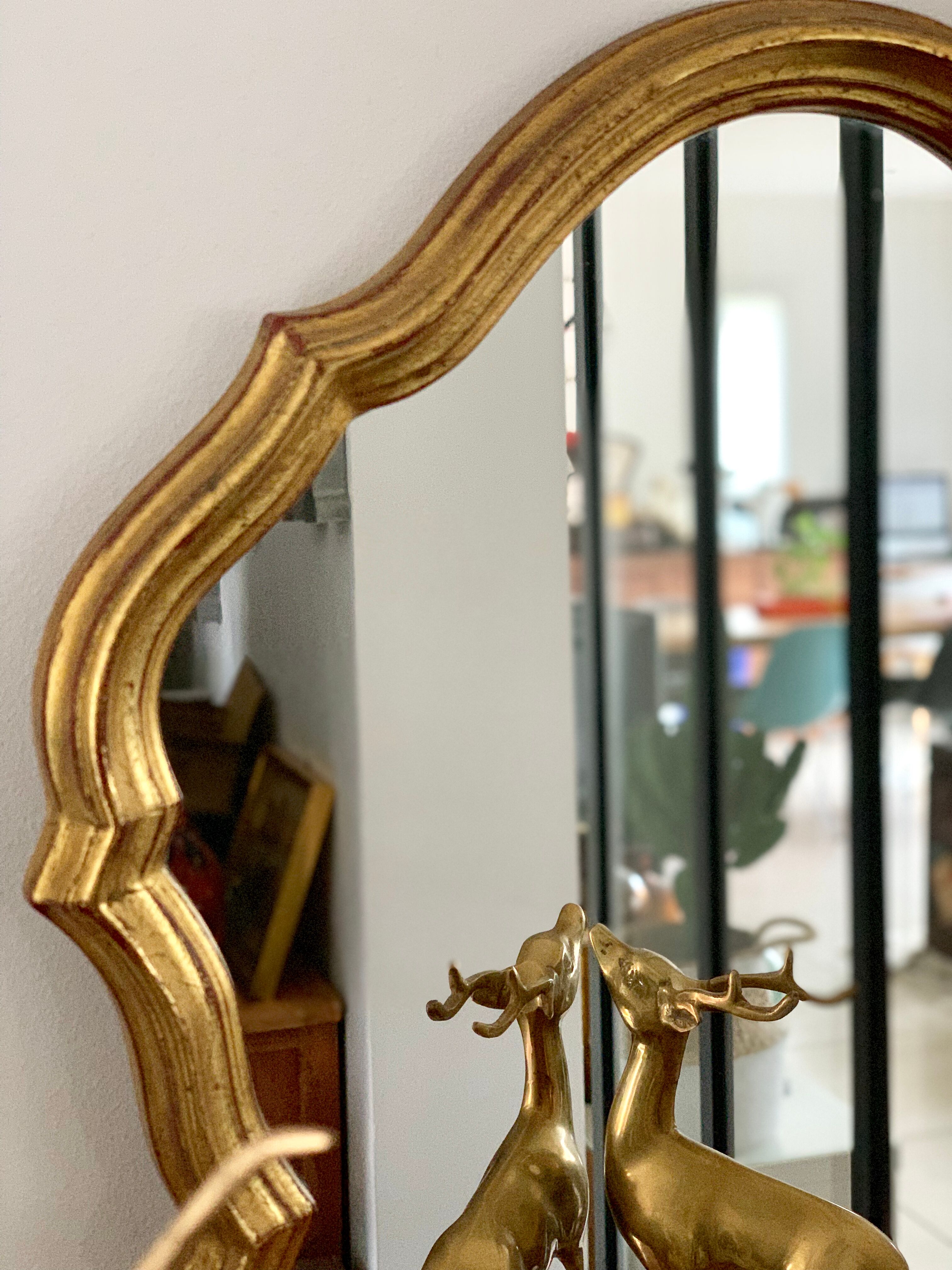 Old baroque gold mirror - 33x47cm