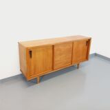 Vintage row in light oak wood from the 60s
