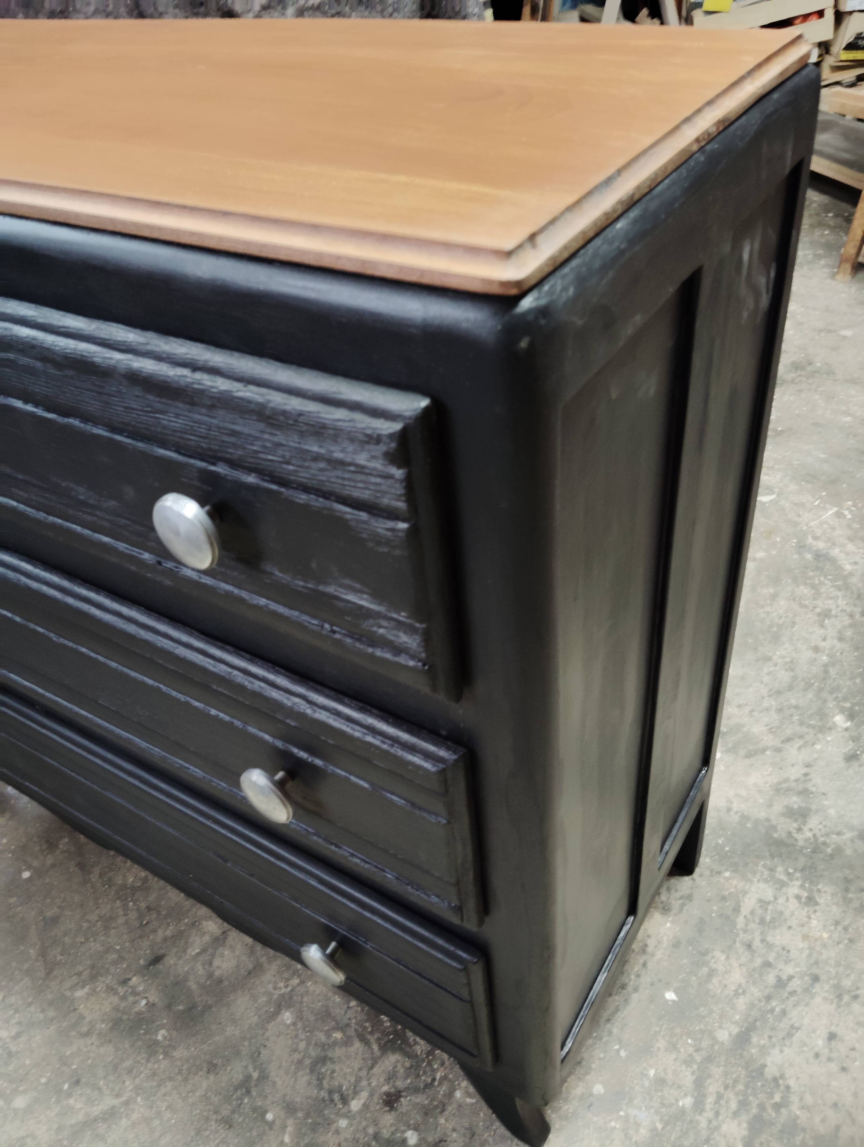 Vintage black chest of drawers