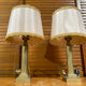 Pair of Antique Neoclassical Bedside Lamps Column Gilded Bronze France