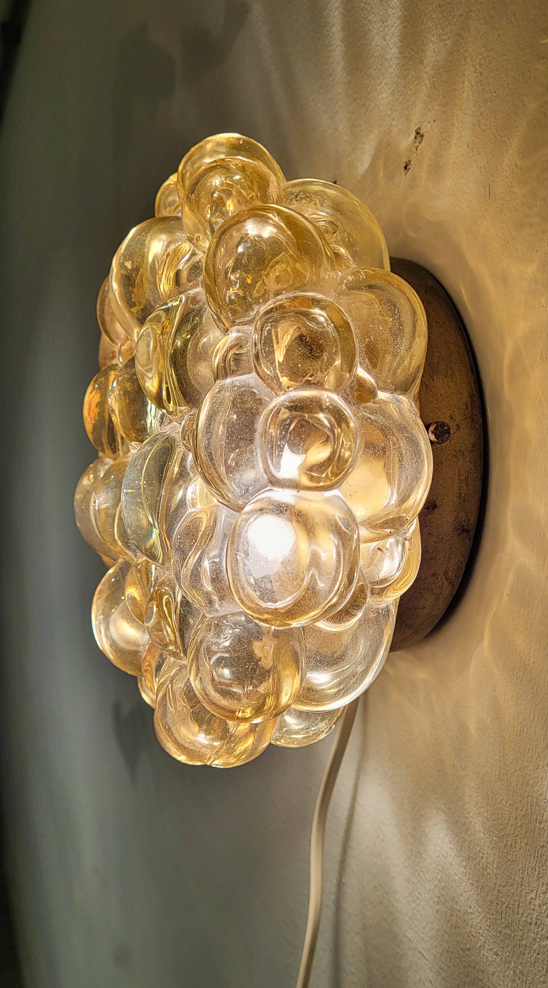 Ceiling bubble glass lamp by Helena Tynell