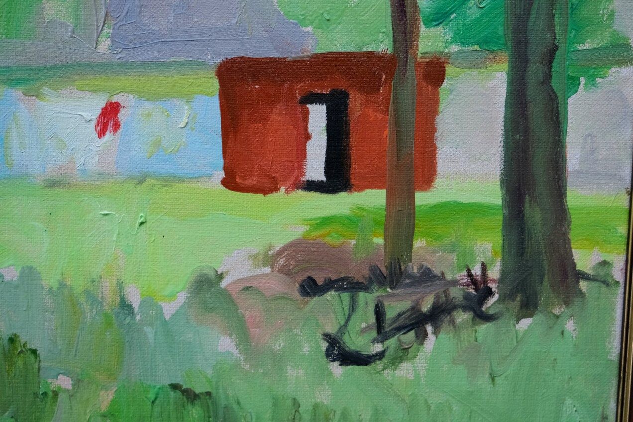 Swedish expressionist landscape, oil on canvas, 1970s, framed Inge Blomqvist (1923-2010)