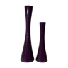 2 bougeoirs vintage violets en céramique - Design du milieu du siècle du Danemark