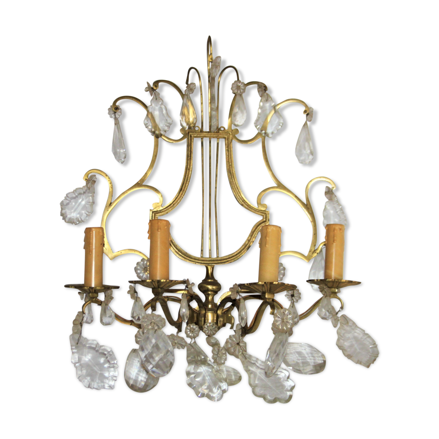 Wall lamp in gilded bronze