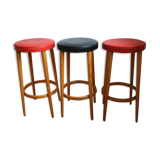 3 Baumann stools 700mm skai