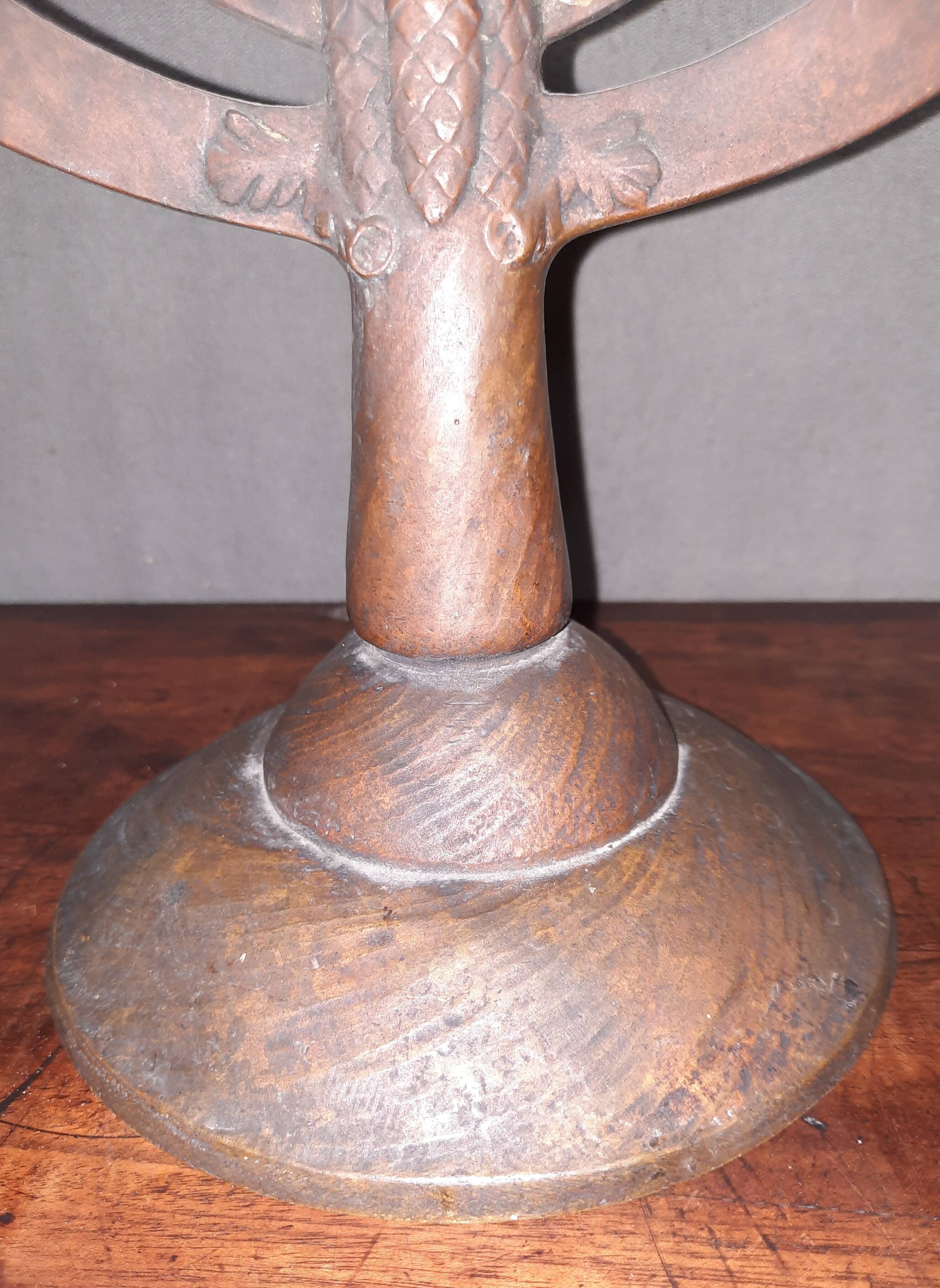 Pair of bronze candlesticks