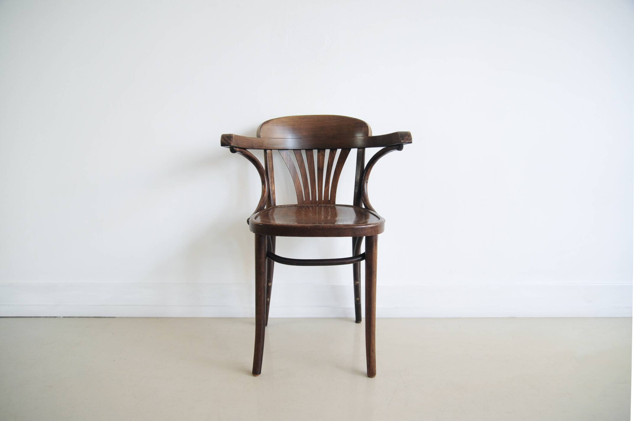 Brown wooden bistro chair