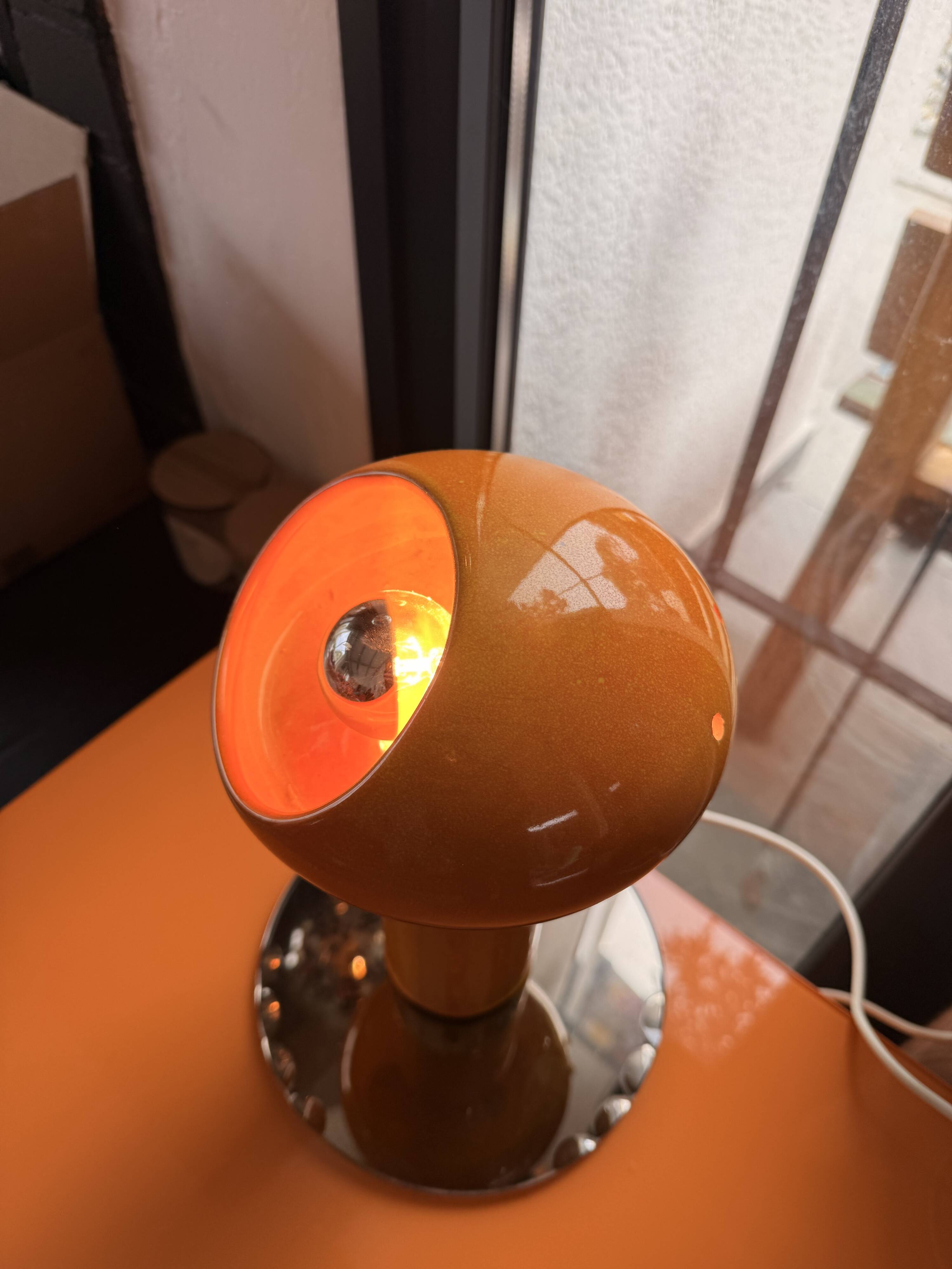 Vintage ceramic space-age lamp