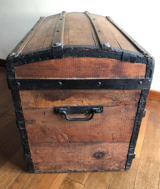 Old wooden trunk