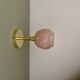 Vinatge tulip wall light in pink CLichy glass