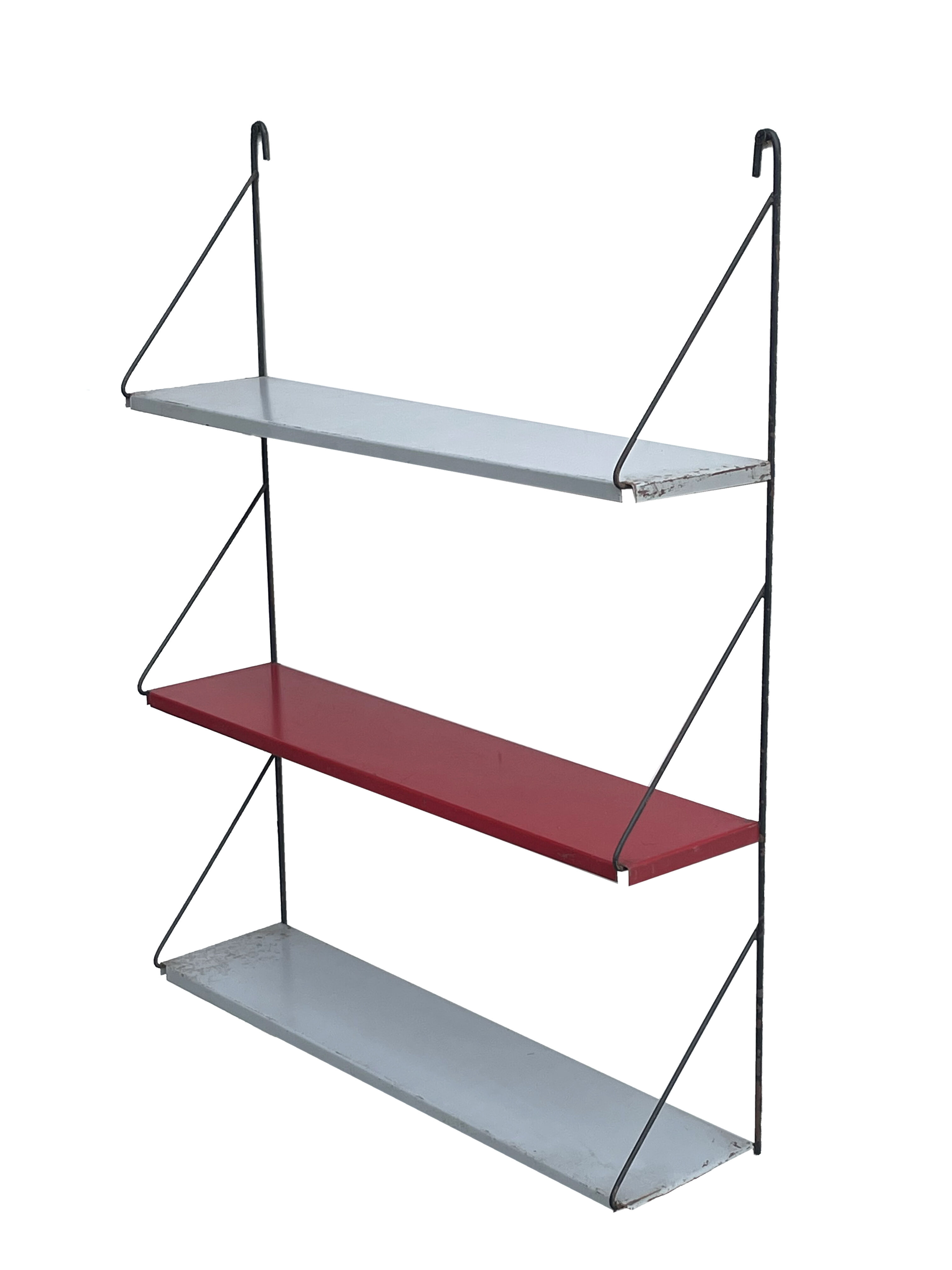 Vintage metal wall shelf wall rack minimalistic 1960’s