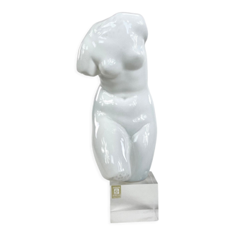 Bust of Venus in ceramic on plexiglass base, circa 1970