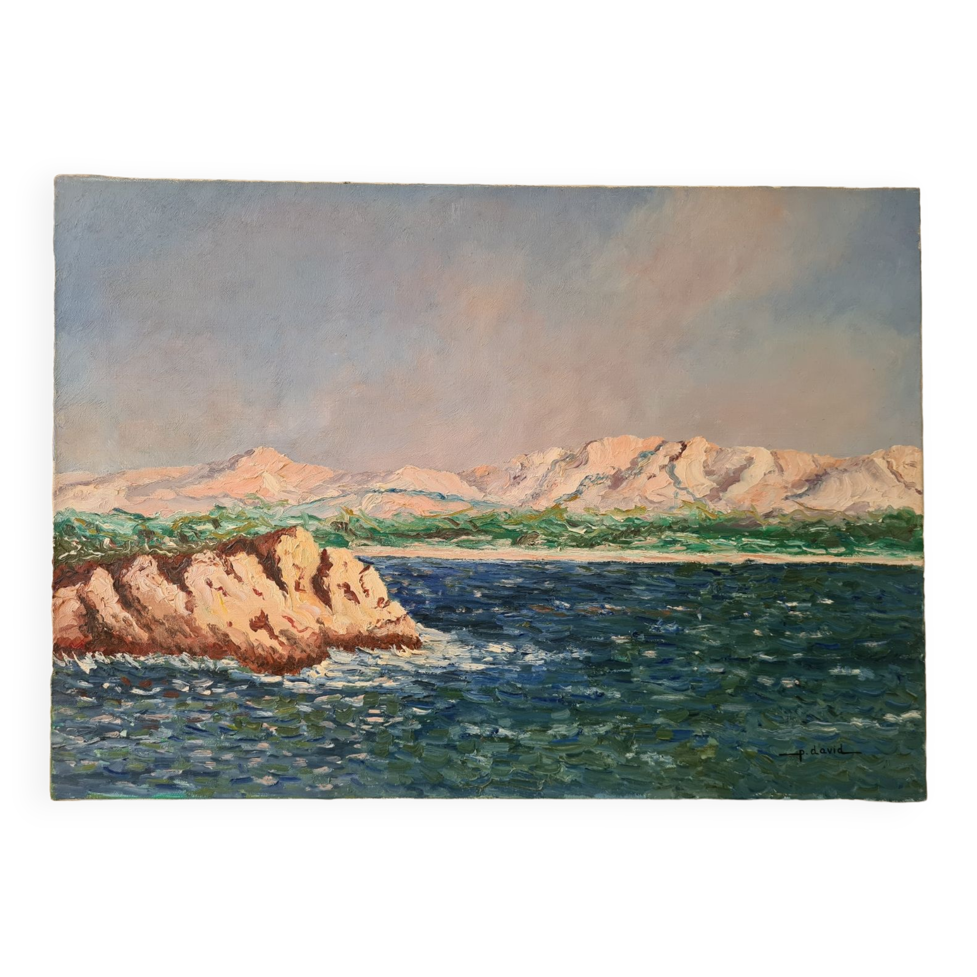 View of Mont Rose in Marseille - Oil on canvas