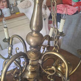 Antique chandelier in 12-pointed brass
