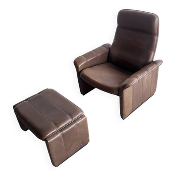 Leather Armchair and ottoman by De Sede, Ds50, 1970’s