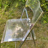 Folding plexiglass chairs