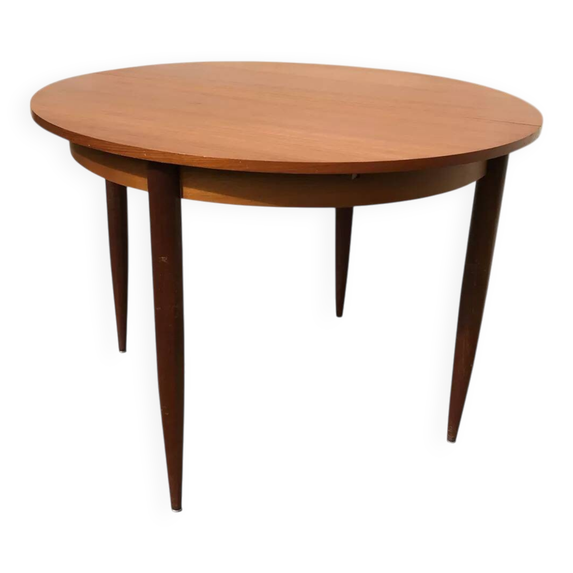 Vintage 1970s round table with extensions.
