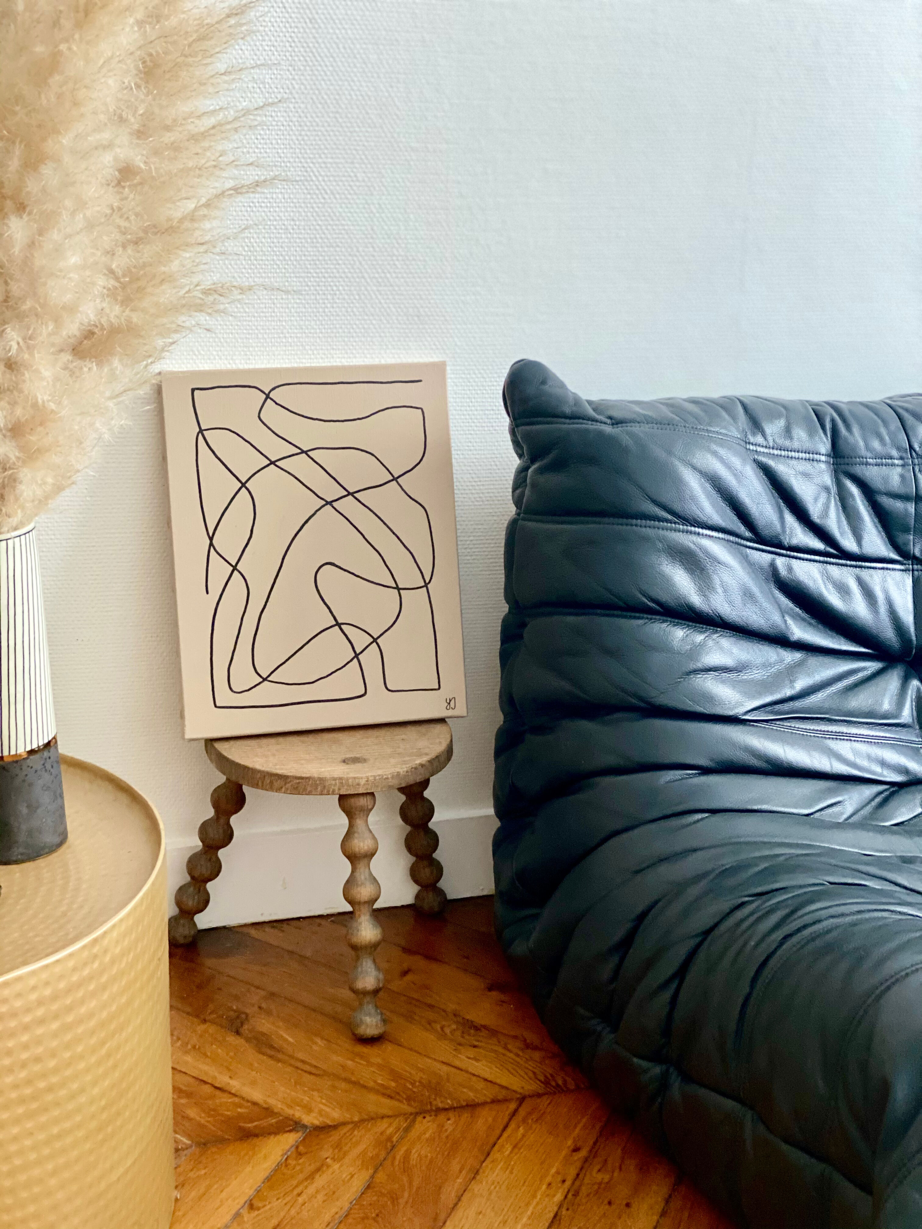 Minimalist abstract modern art painting