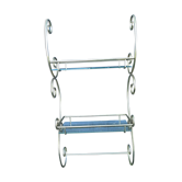 Wall hanging shelf chrome gold glass trays