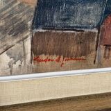 Oil on Canvas –“Rural Landscape with Barns” by Gustav‑Adolf Johansson