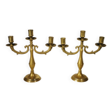 Pair of brass candlesticks