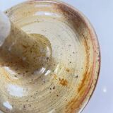 Stoneware hand candlestick