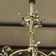 Grand antique chandelier in Gothic style.
