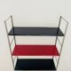 Adjustable wall shelf Mid-Century Modern in brass and metal