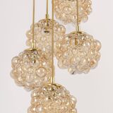Grand cascading bubble glass chandelier Limburg, Germany, 1970s.