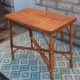 Table pieds bambou plateau rotin