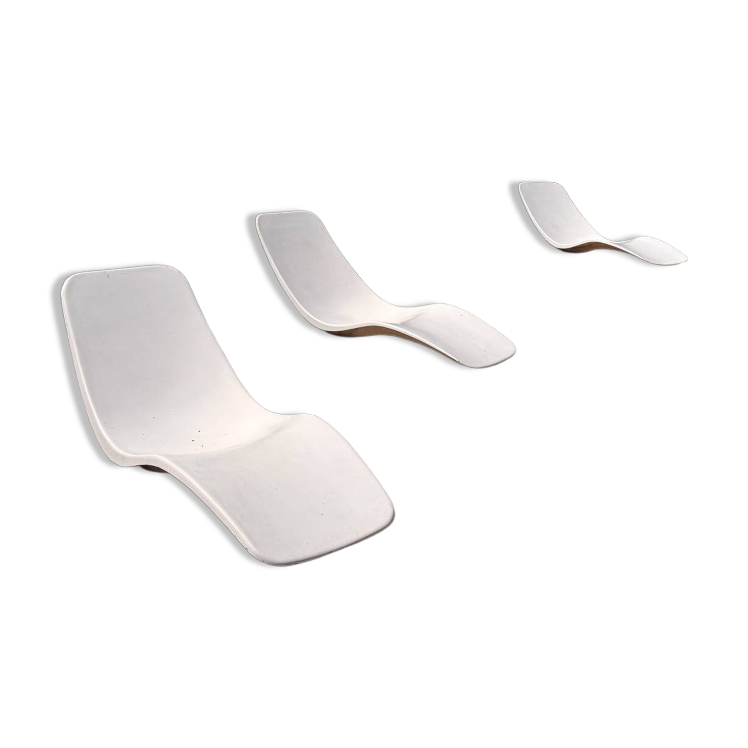 Lot de 3 chaises longues Zublena