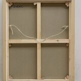 Peinture abstraite minimaliste, signe noir
