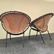 Hans Olsen Suede lounge chair pair for Lusch – 1950s mid-century