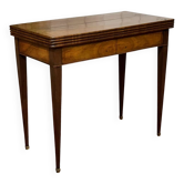 Table à jeux XIXème en acajou et noyer