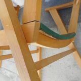 Pair of light wood armchairs