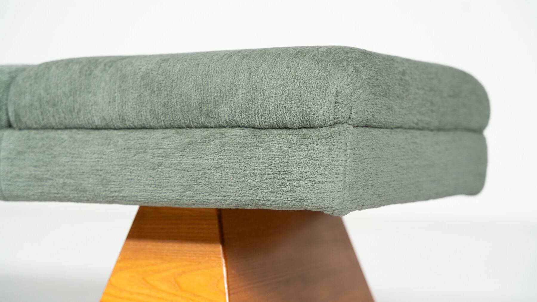 Contemporary Bench, Wood and Fabric, Italy