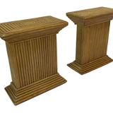Vintage Rattan Column Bamboo Bohemian Pillar '70s Rattan Mcguire