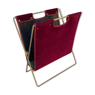 Review door in leather and velvet