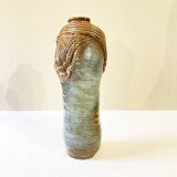 Vase en grès vernissé et monogrammé