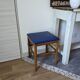 Vintage Scandinavian stool in skai