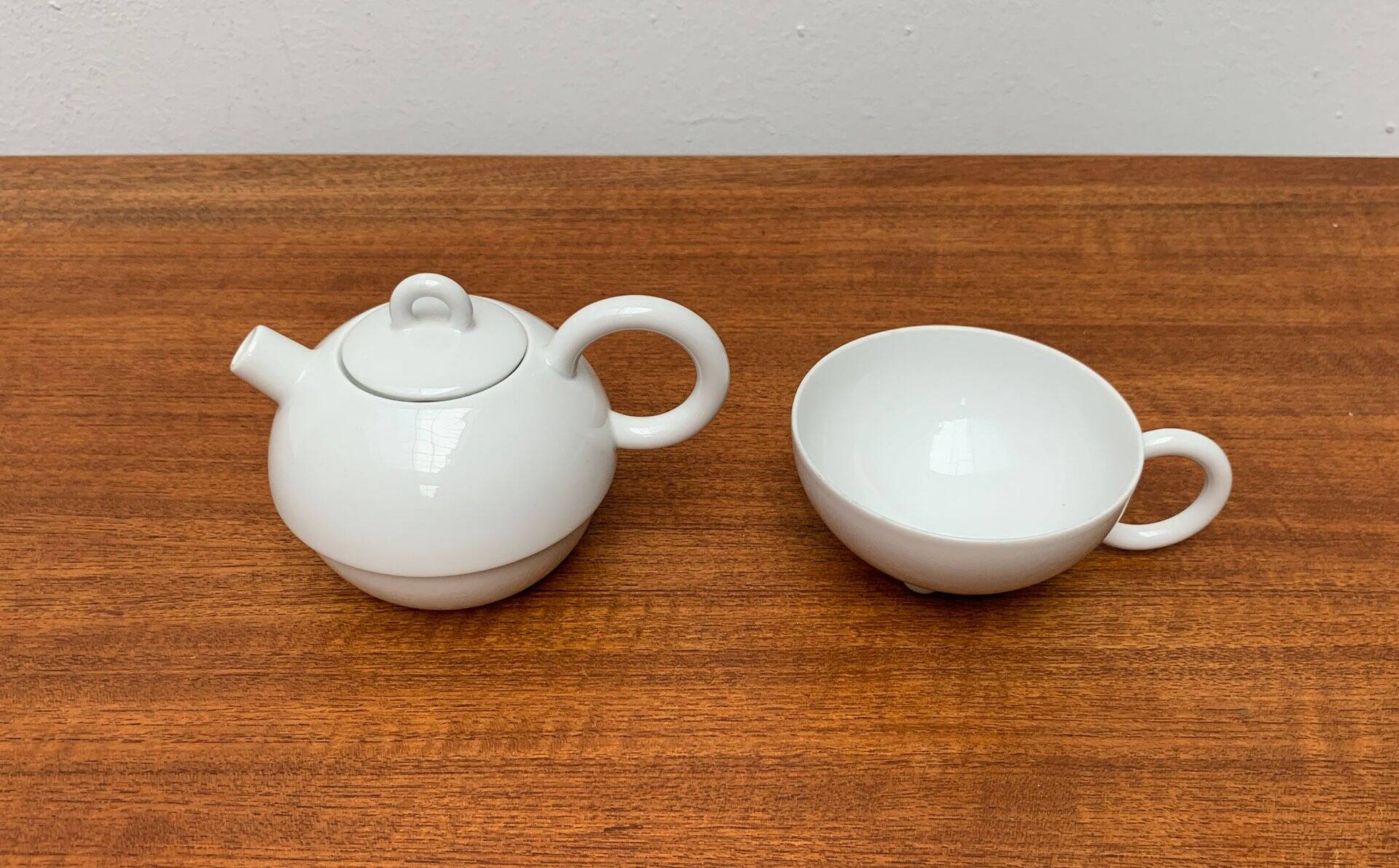 Teapot and cup from the vintage postmodern German Fantasia series by Matteo Thun for Arzberg, 1980s, set of 2.