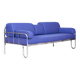 Bauhaus Blue Chrome Sofa, Czechia, 1930s